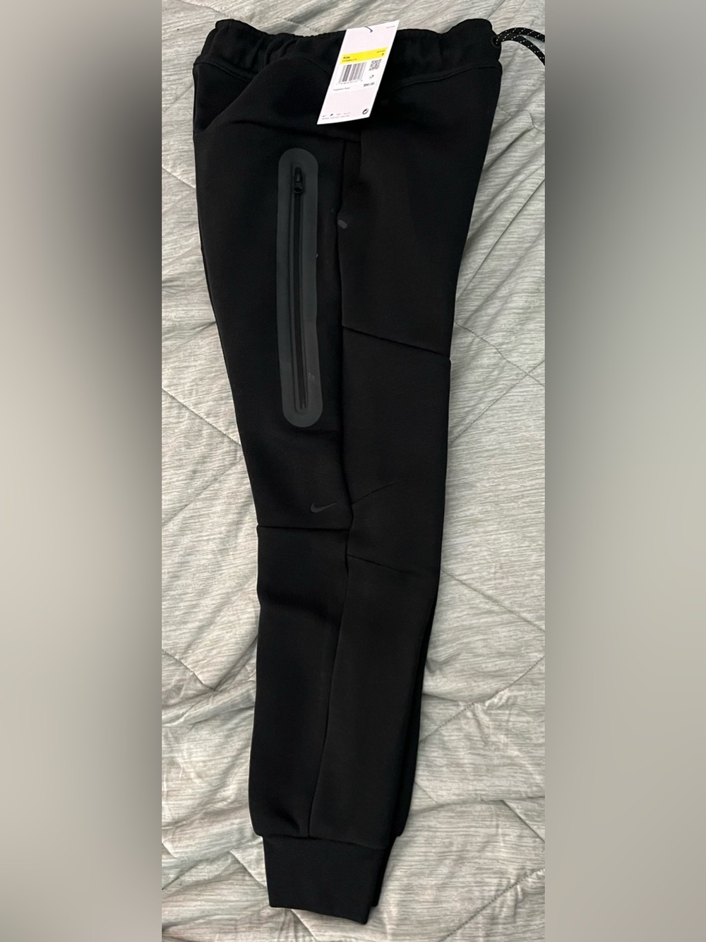 Nike Kids Black Athletic Joggers with Zip Pocket